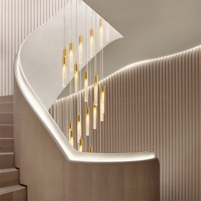 Đèn thả pha lê cao cấp trang trí thông tầng 18 bóng 86580