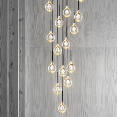 Đèn thả pha lê trang trí thông tầng 18 bóng 84138/18