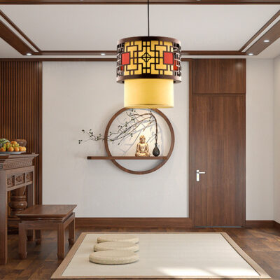 Đèn thả gỗ trang trí phòng thờ 76996 - Image 3