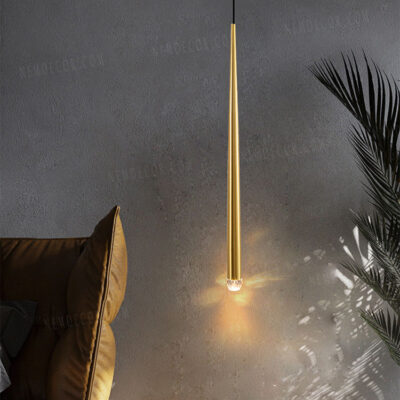 Đèn thả trang trí ống vàng cao cấp 77814