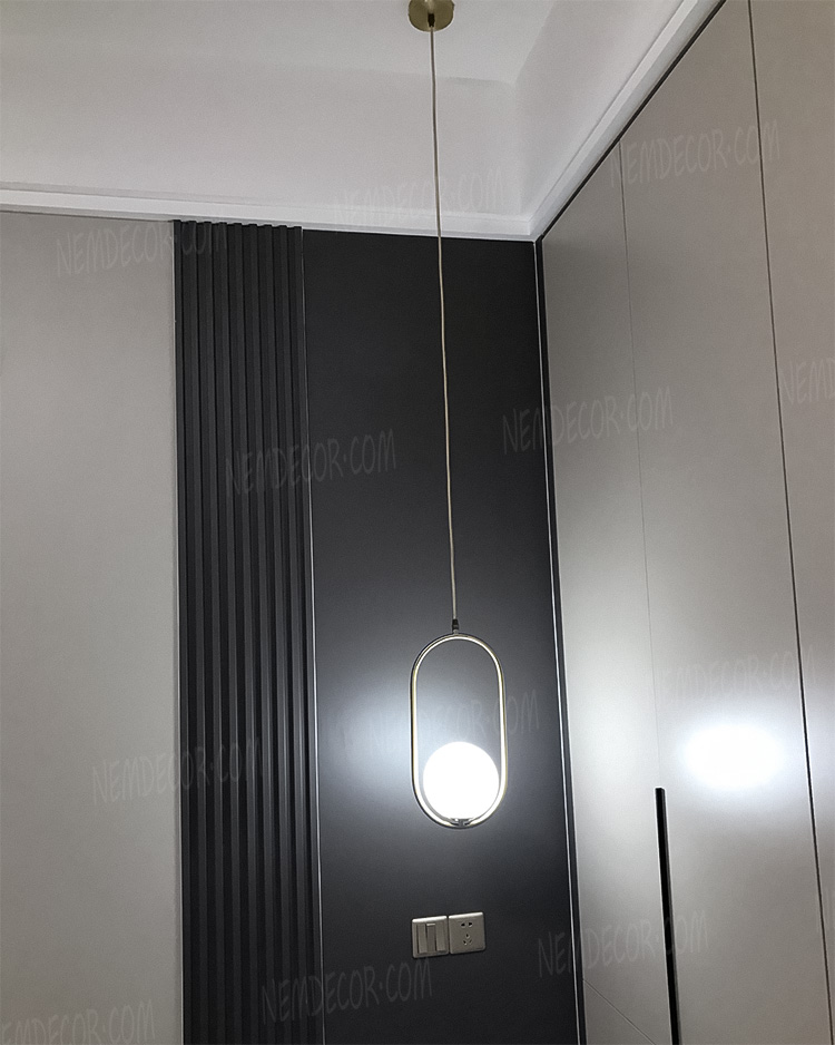 Đèn thả trang trí thủy tinh thân vàng hiện đại 72783 - Image 4