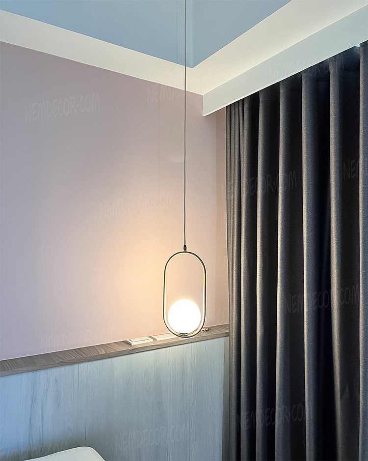 Đèn thả trang trí thủy tinh thân vàng hiện đại 72783 - Image 3