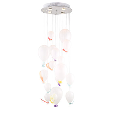 Đèn thả thủy tinh Bong bóng bay cột ruy băng nhiều màu P040/19