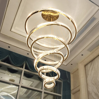 Đèn thả pha lê thông tầng cao cấp THD7047 - Image 3