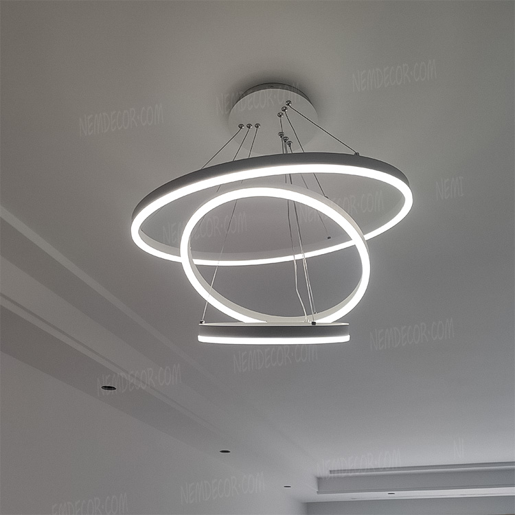 Đèn thả LED 3 vòng tròn 3 chế độ sáng 72462 - Image 2
