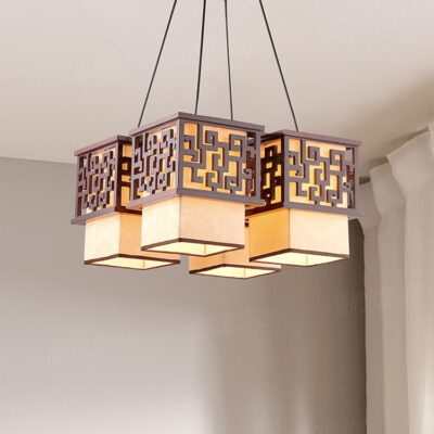 Đèn thả gỗ trang trí M86023/4