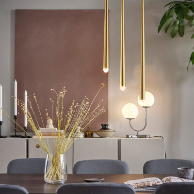 Đèn thả trang trí ống vàng cao cấp 76171 - Image 3