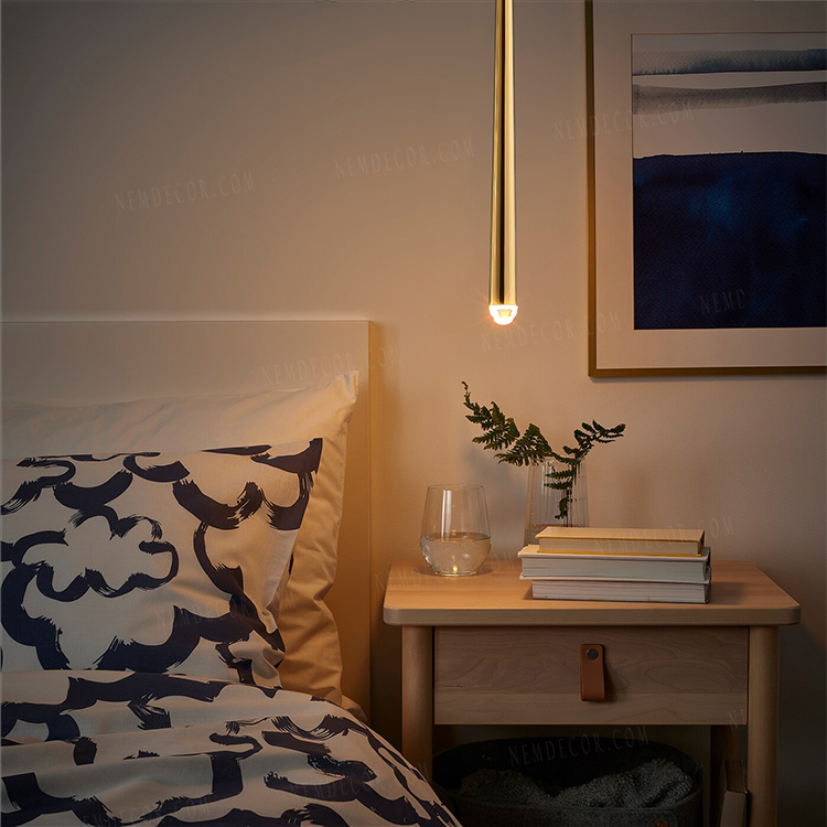 Đèn thả trang trí ống vàng cao cấp 76171 - Image 4