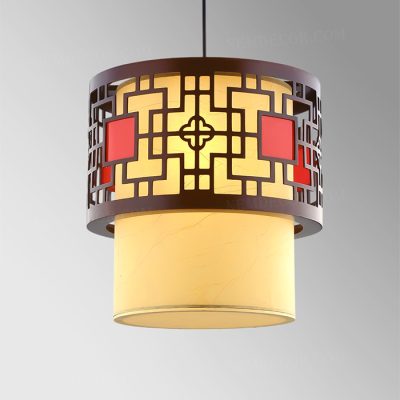 Đèn thả gỗ trang trí phòng thờ 83337