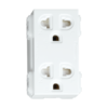 Ổ cắm đôi 3 chấu có màn che – Wide series