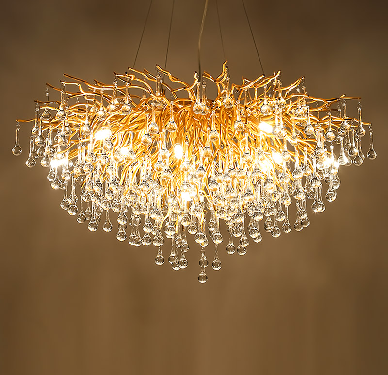 Đèn chùm pha lê thả trần trang trí giọt nước TH 8101 - Image 5