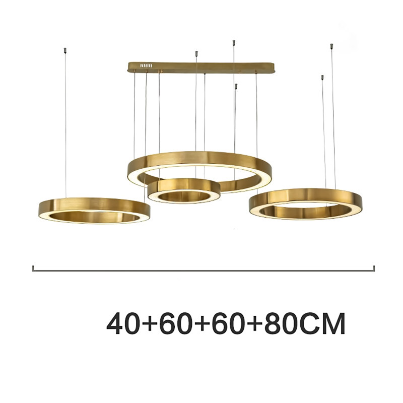 Đèn thả trần trang trí Hiện Đại TH 827-18 Inox xi Vàng - Image 5