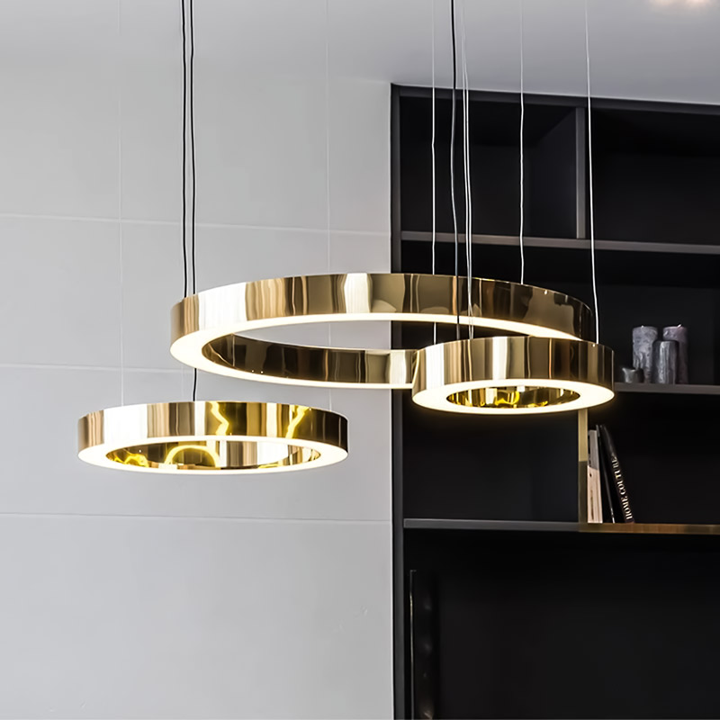 Đèn thả trần trang trí Hiện Đại TH 827-18 Inox xi Vàng