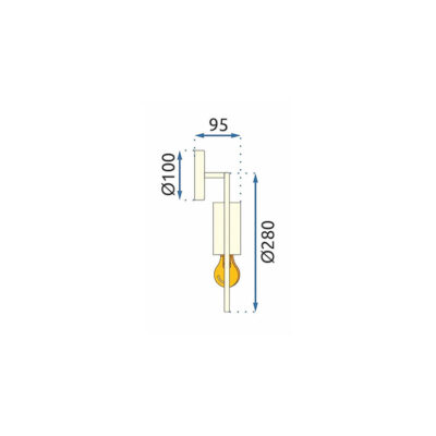 Đèn tường rọi thân vàng cao cấp DY3028 - Image 3