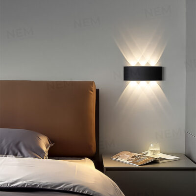 Đèn hắt tường trang trí hiện đại 6 tia VNT621 (đen) - Image 4