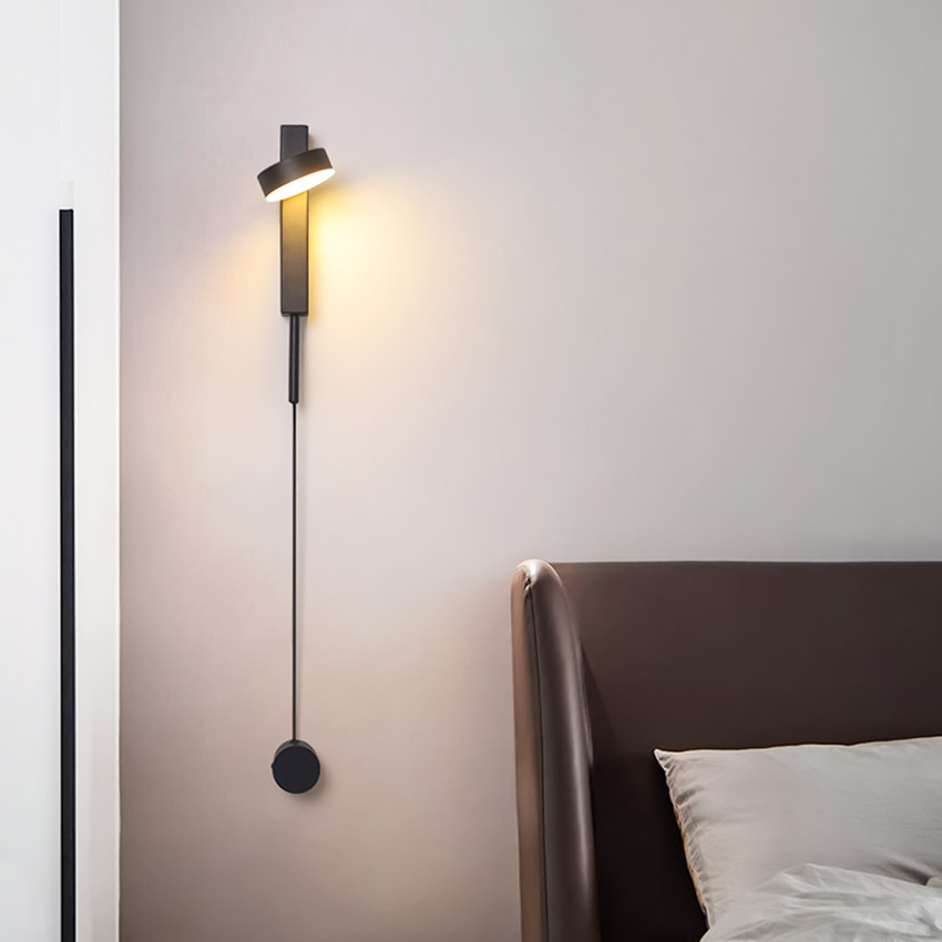 Đèn LED gắn tường trang trí phong cách tối giản W2201S/BK - Image 5
