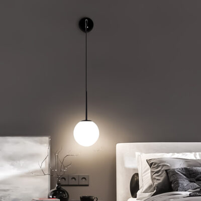 Đèn tường treo quả cầu thủy tinh cao cấp VNTT18 (đen) - Image 2