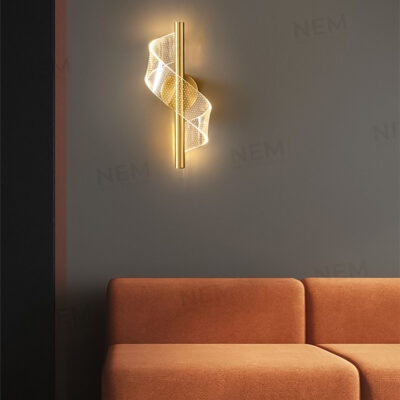 Đèn hắt tường trang trí cao cấp A13 (vàng) - Image 4
