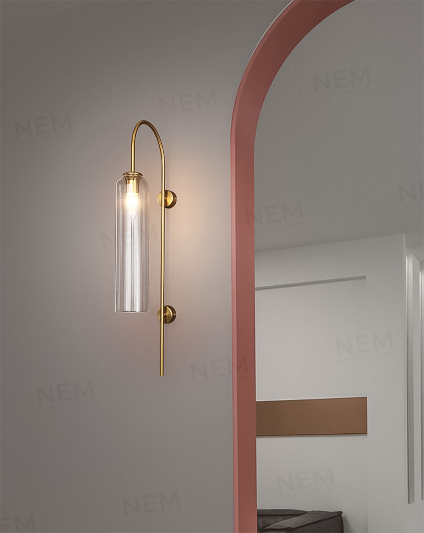 Đèn tường ống thủy tinh cao cấp W2201G (trong) - Image 4
