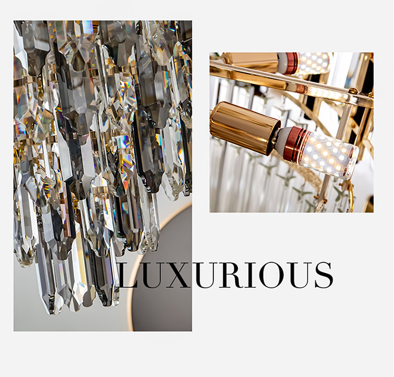 Đèn chùm pha lê thả trần trang trí phong cách Cổ Điển TH 847-21 - Image 4