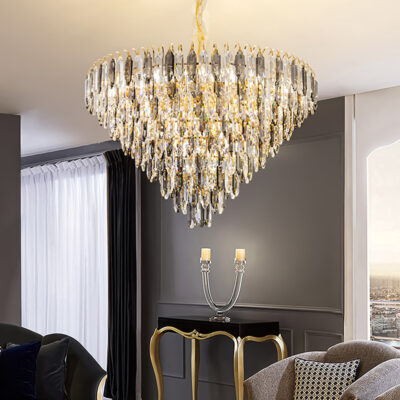 Đèn chùm pha lê thả trần trang trí phong cách Cổ Điển TH 847-21