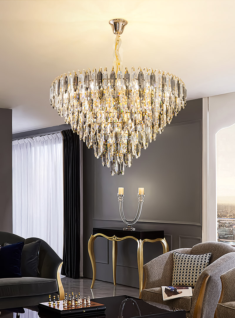 Đèn chùm pha lê thả trần trang trí phong cách Cổ Điển TH 847-21