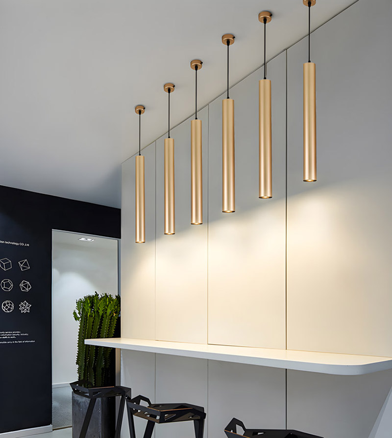 Đèn thả trần trang trí nội thất màu xi đồng THCN 124-20
