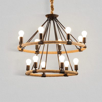 Đèn thả trang trí dây thừng N83411