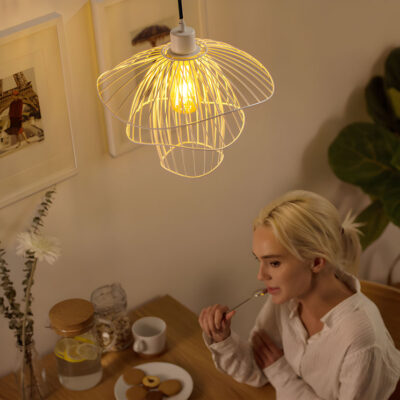 Đèn thả trần khung lưới 3 tầng trang trí nội thất hiện đại THCN 79-21 - Image 4