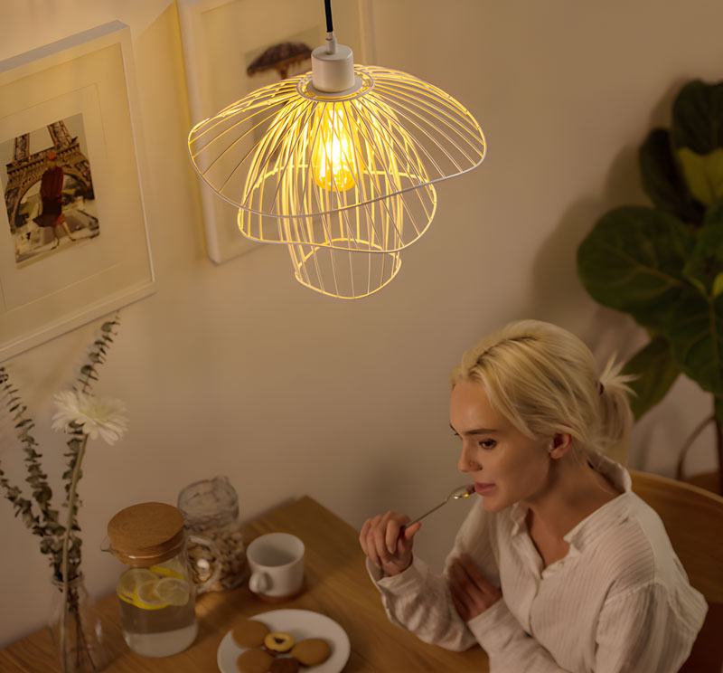 Đèn thả trần khung lưới 3 tầng trang trí nội thất hiện đại THCN 79-21 - Image 4