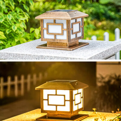 Đèn trụ trang trí sân vườn ngoài trời dùng năng lượng mặt trời TD 04 - Image 5