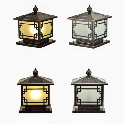 Đèn trụ trang trí sân vườn ngoài trời cổ điển dùng năng lượng mặt trời TD 32-23 - Image 3