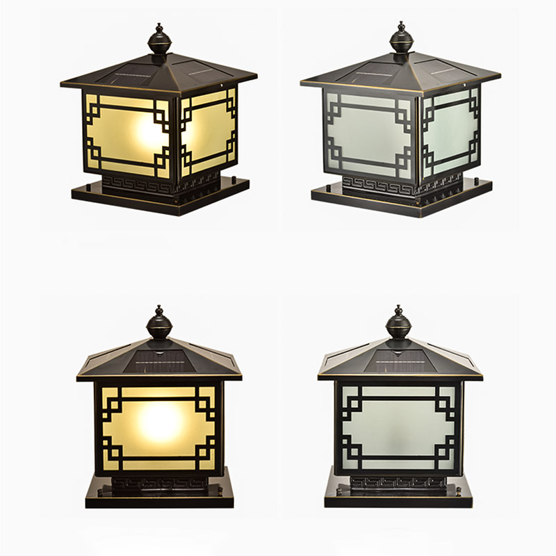 Đèn trụ trang trí sân vườn ngoài trời cổ điển dùng năng lượng mặt trời TD 32-23 - Image 3