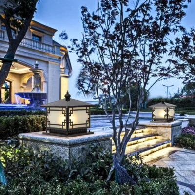 Đèn trụ trang trí sân vườn ngoài trời cổ điển dùng năng lượng mặt trời TD 32-23 - Image 4