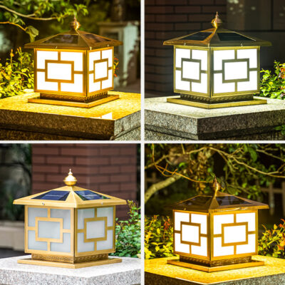 Đèn trụ trang trí sân vườn ngoài trời cổ điển dùng năng lượng mặt trời TD 38 - Image 5