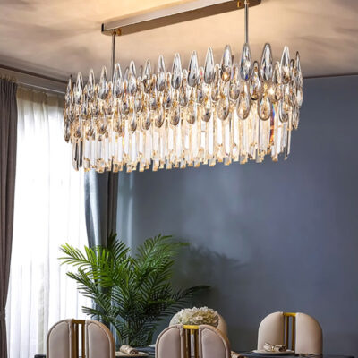 Đèn thả trần pha lê trang trí bàn ăn Tân cổ điển TH 8102-21 - Image 3
