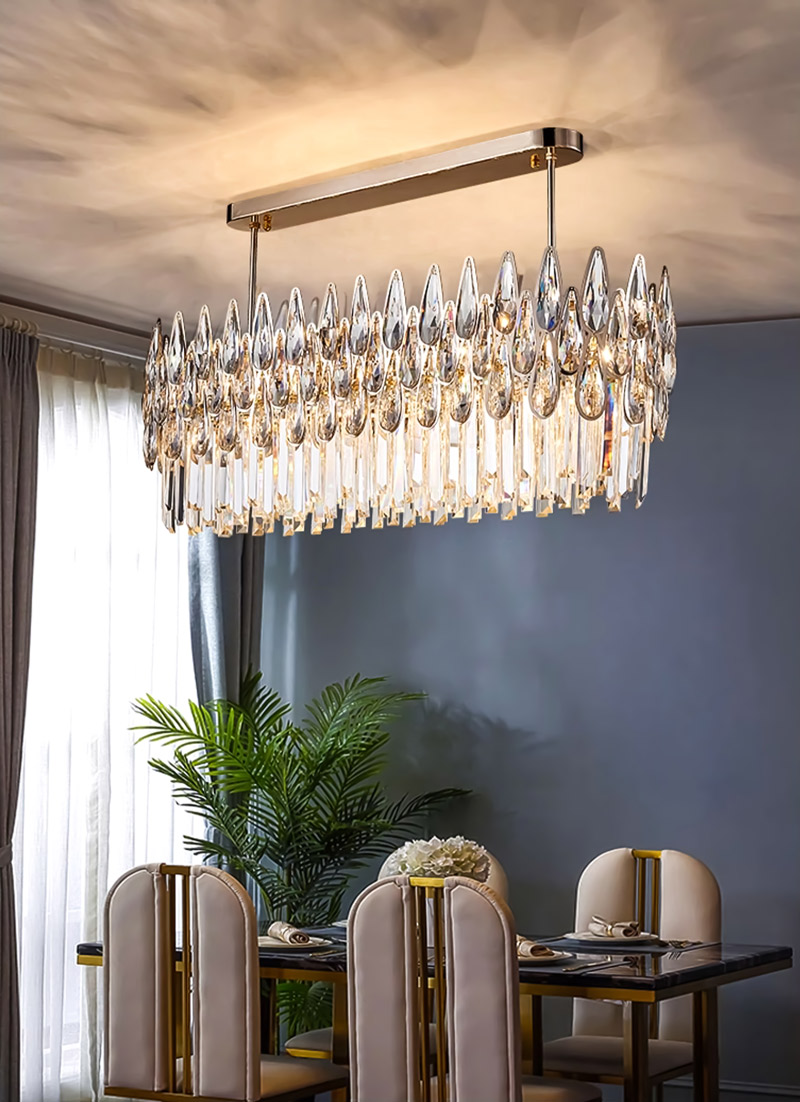 Đèn thả trần pha lê trang trí bàn ăn Tân cổ điển TH 8102-21 - Image 3