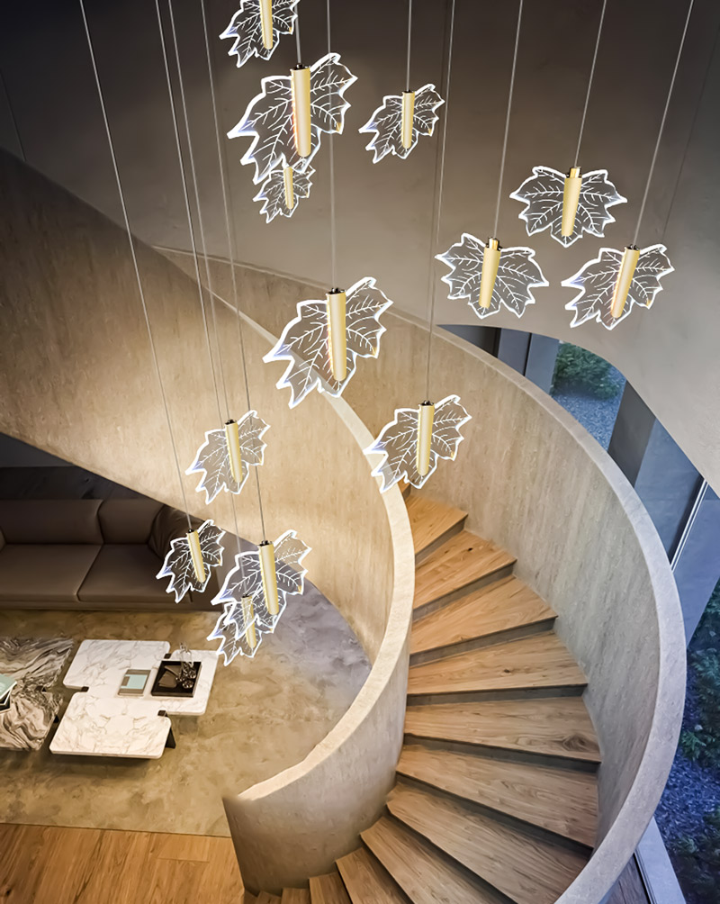 Đèm thả trần trang trí hình Lá cây dương xỉ TH 8292 - TH 8293 - Image 4