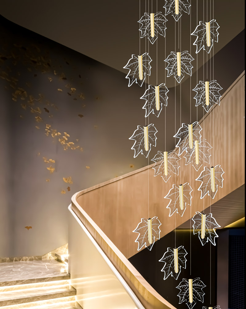 Đèm thả trần trang trí hình Lá cây dương xỉ TH 8292 - TH 8293 - Image 3