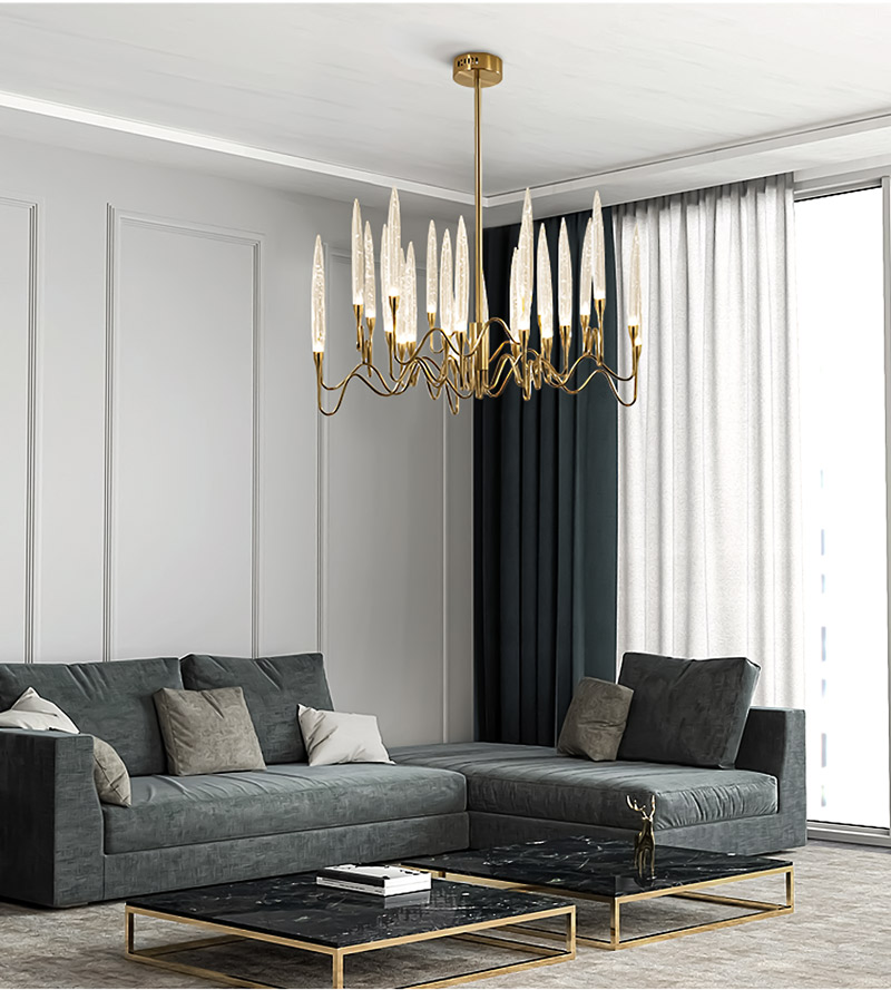 Đèn chùm thả trần trang trí cổ điển TH 858-21 - Image 3