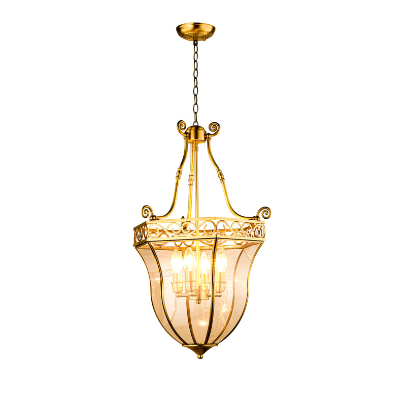 Đèn thả trâng trang trí bằng đồng cao cấp THCD786