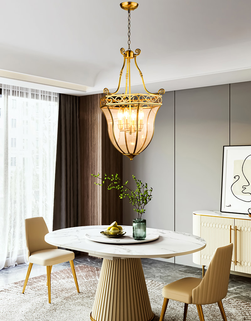 Đèn thả trâng trang trí bằng đồng cao cấp THCD786 - Image 3