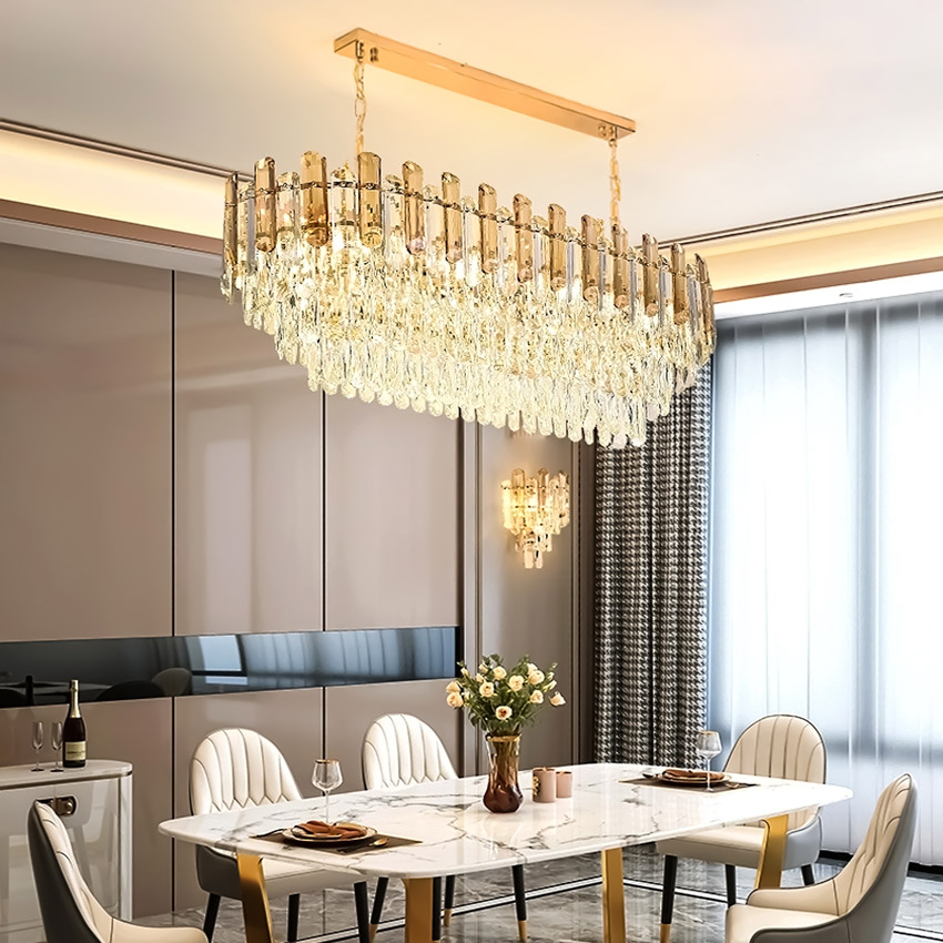 Đèn chùm pha lê thả trần trang trí bàn ăn phong cách Cổ Điển TH 851-21 - Image 2