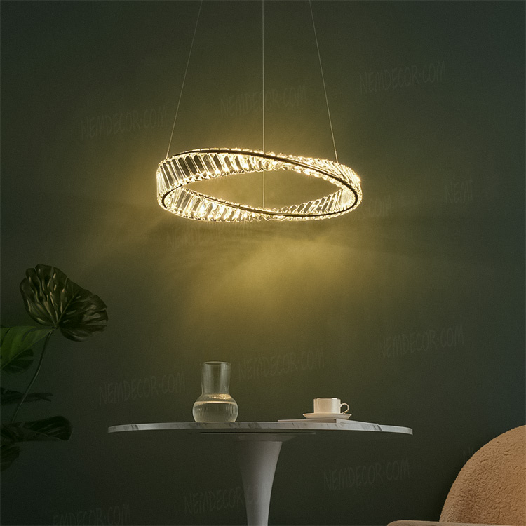 Đèn thả vòng tròn pha lê trang trí THD7052