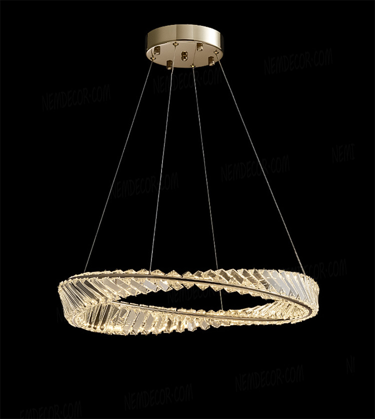 Đèn thả vòng tròn pha lê trang trí THD7052 - Image 6