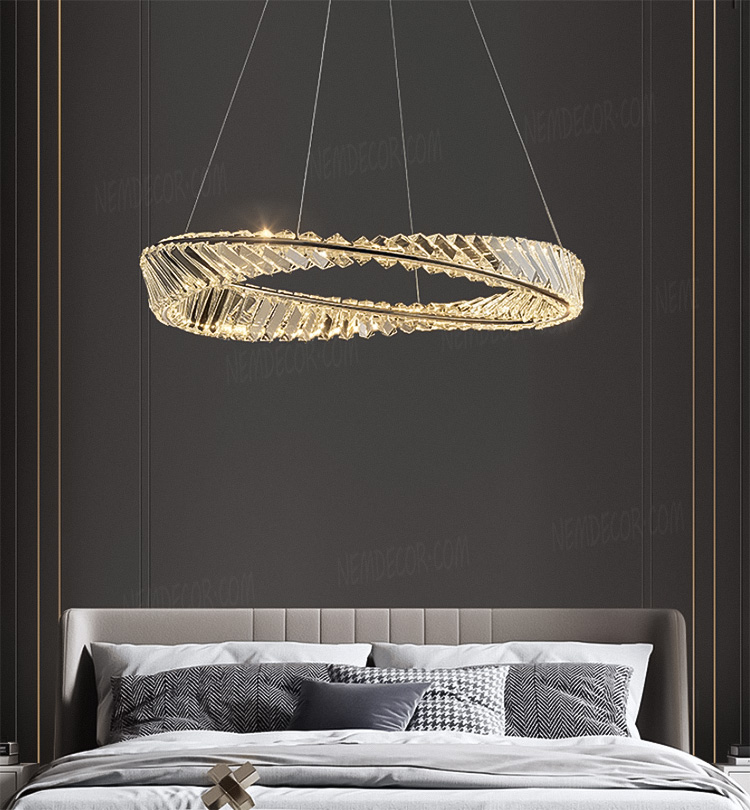 Đèn thả vòng tròn pha lê trang trí THD7052 - Image 2