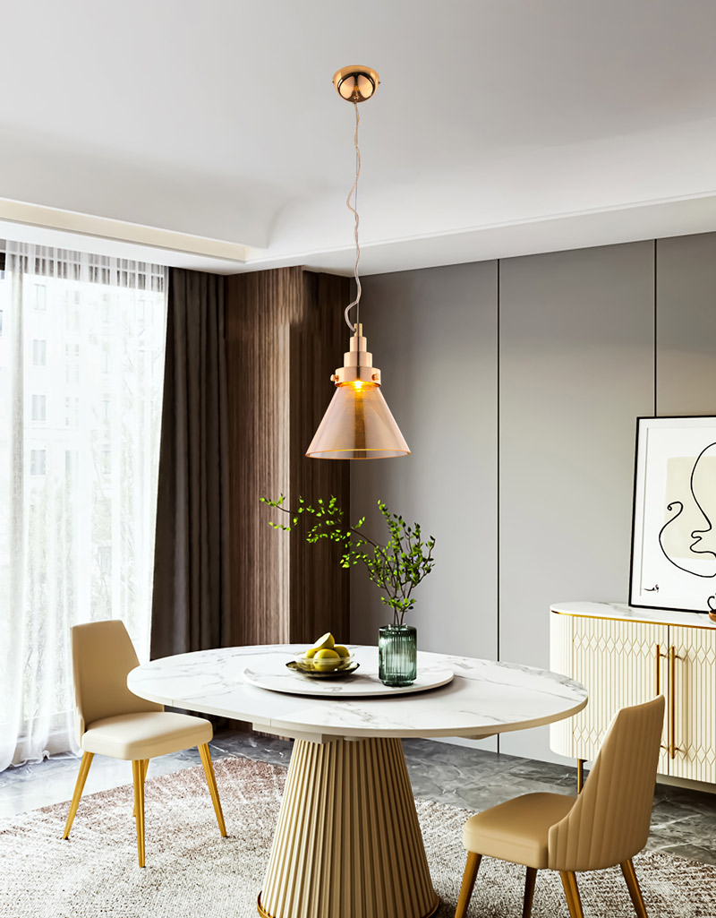 Đèn thả trần trang trí Tân cổ điển màu Vàng bóng THCN11A - Image 3