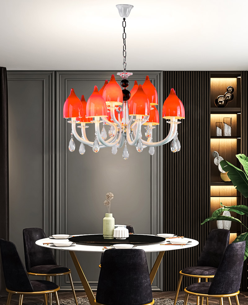 Đèn thả trần trang trí Tân cổ điển TH6850-12 Tay - Image 2