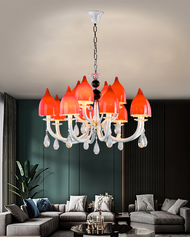 Đèn thả trần trang trí Tân cổ điển TH6850-12 Tay - Image 3