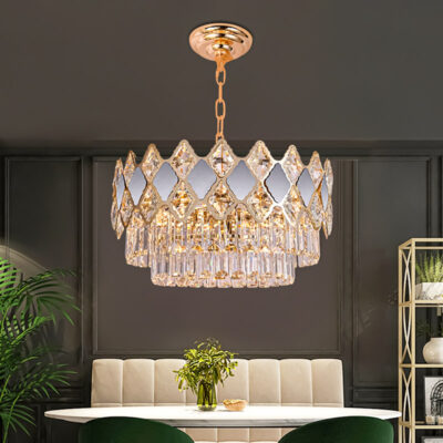 Đèn chùm pha lê thả trần trang trí phong cách Tân cổ điển TH8400 - Image 4